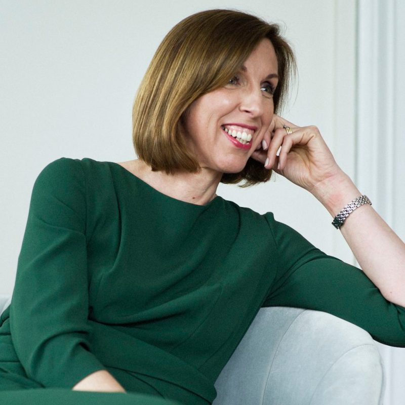 Dr Louise Newson leaning in chair